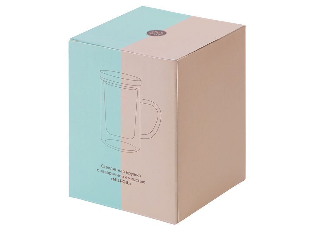 Стеклянная кружка с заварочной емкостью "Milfoil"