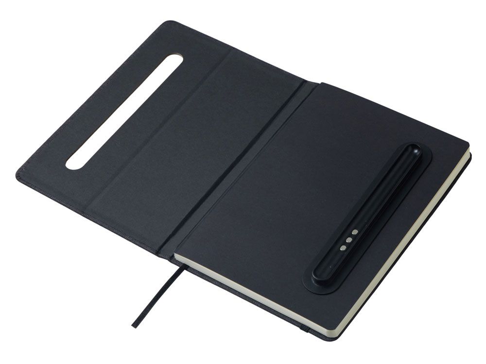 Блокнот А5 «NotaBene» с металлической шариковой ручкой и подставкой для телефона