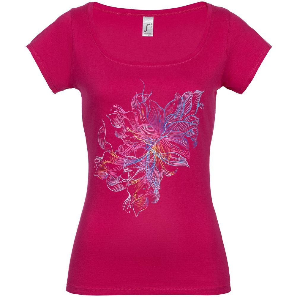 Футболка женская Vibrance, темно-розовая (фуксия), размер S