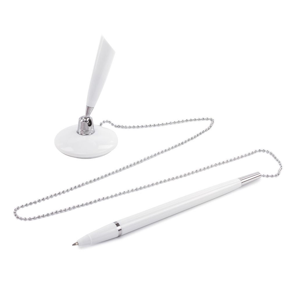 Ручка шариковая настольная Stand Pen, белая