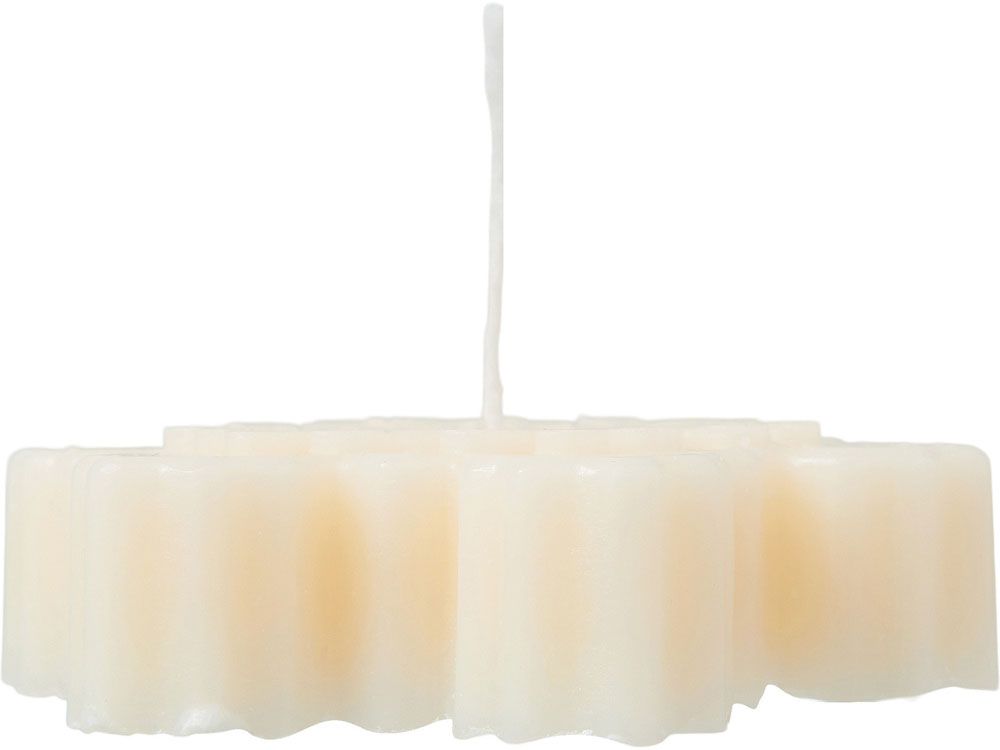 Свеча "Снежинка", молочный