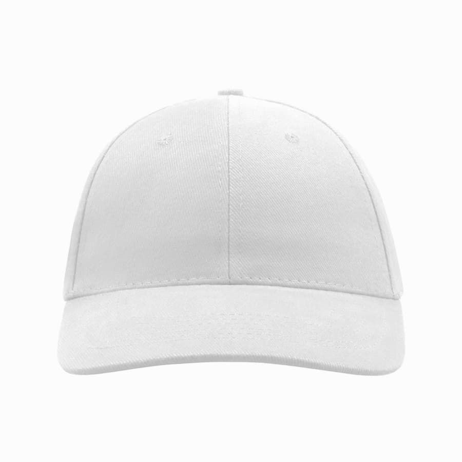 Бейсболка "LIBERTY SIX BUCKLE", 6 клиньев, металлическая застежка, белый, 100% хлопок, 250 г/м2