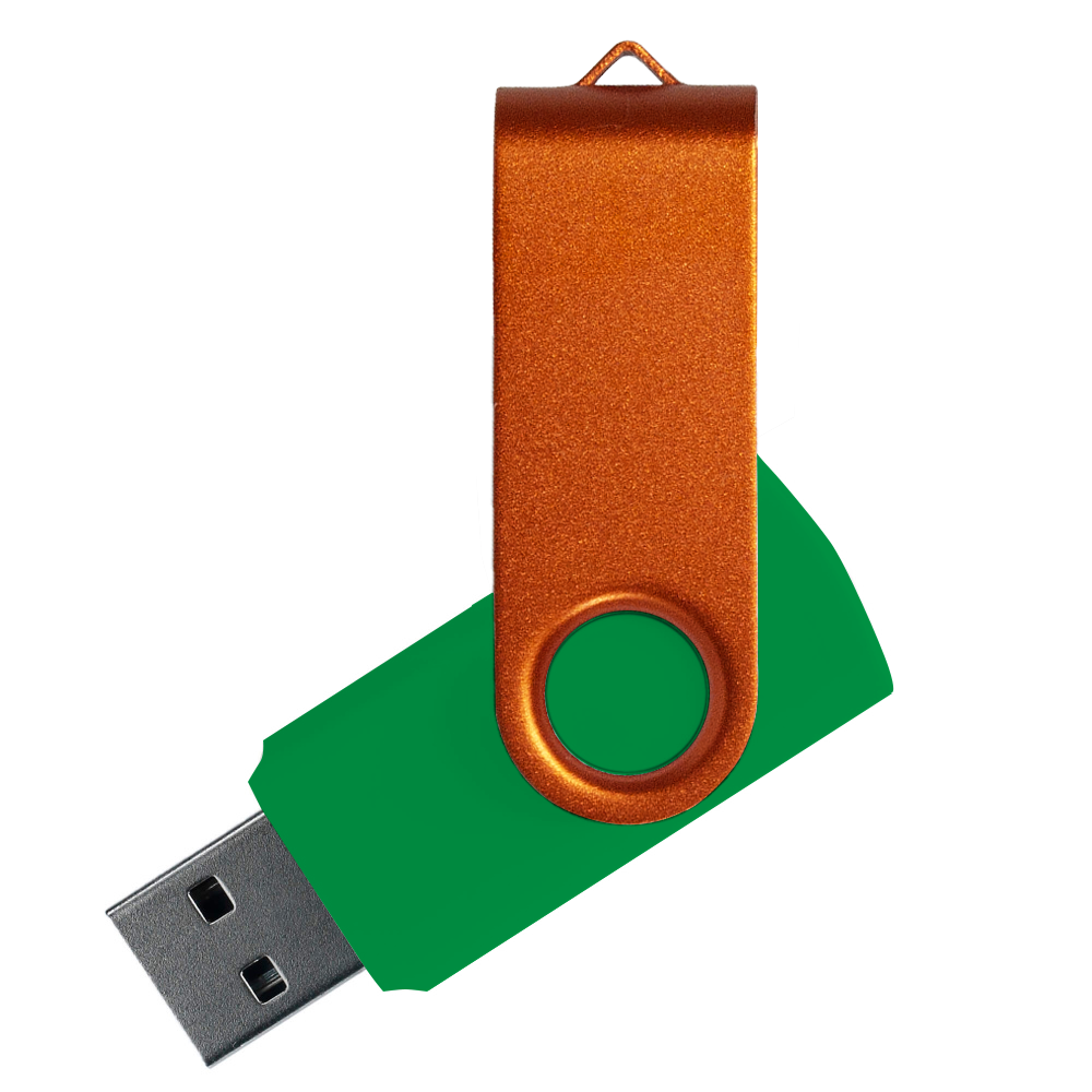 Флеш накопитель USB 2.0 Twister Сolor Mix 16GB, пластик Софт Тач/металл
