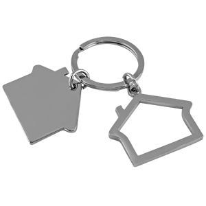 Брелок  "Домики"; 3х2,5х0,2 см; металл