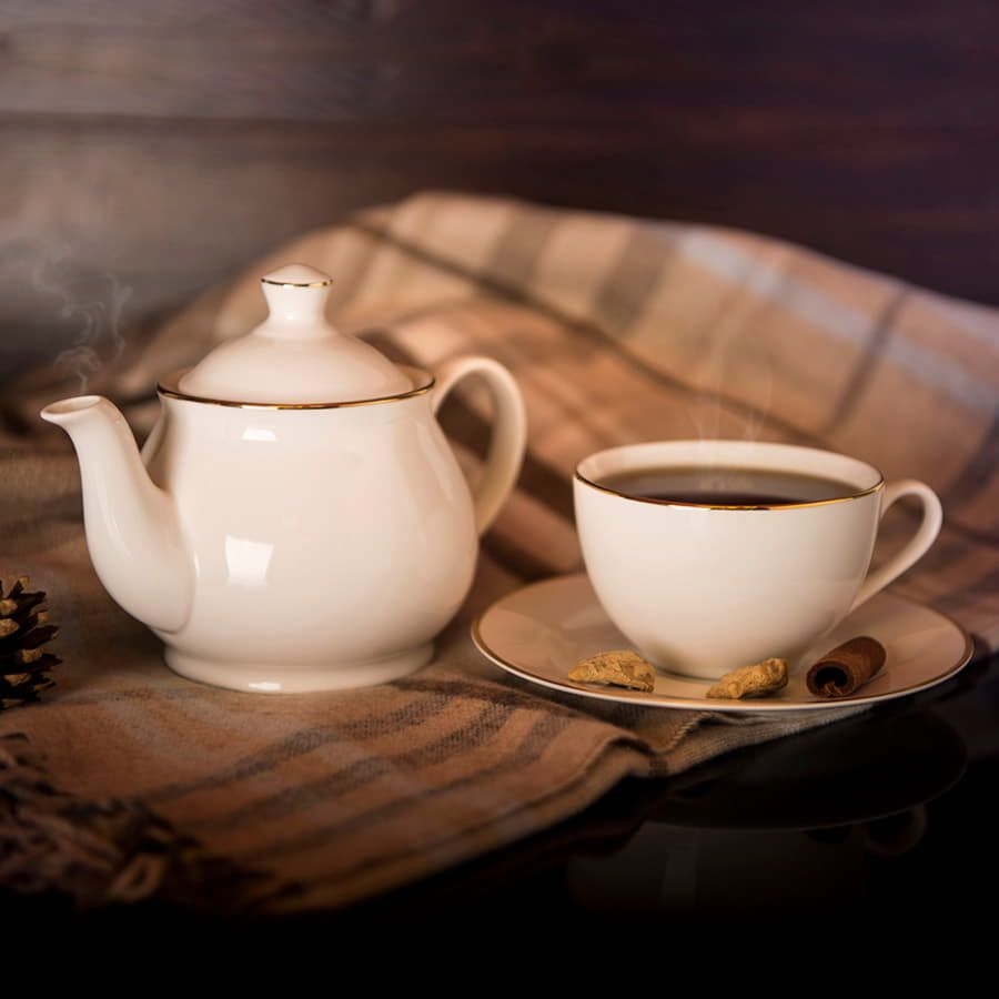 Набор "Goldi":две чайных пары и чайник в подарочной упаковке,220 мл и 600 мл,фарфор