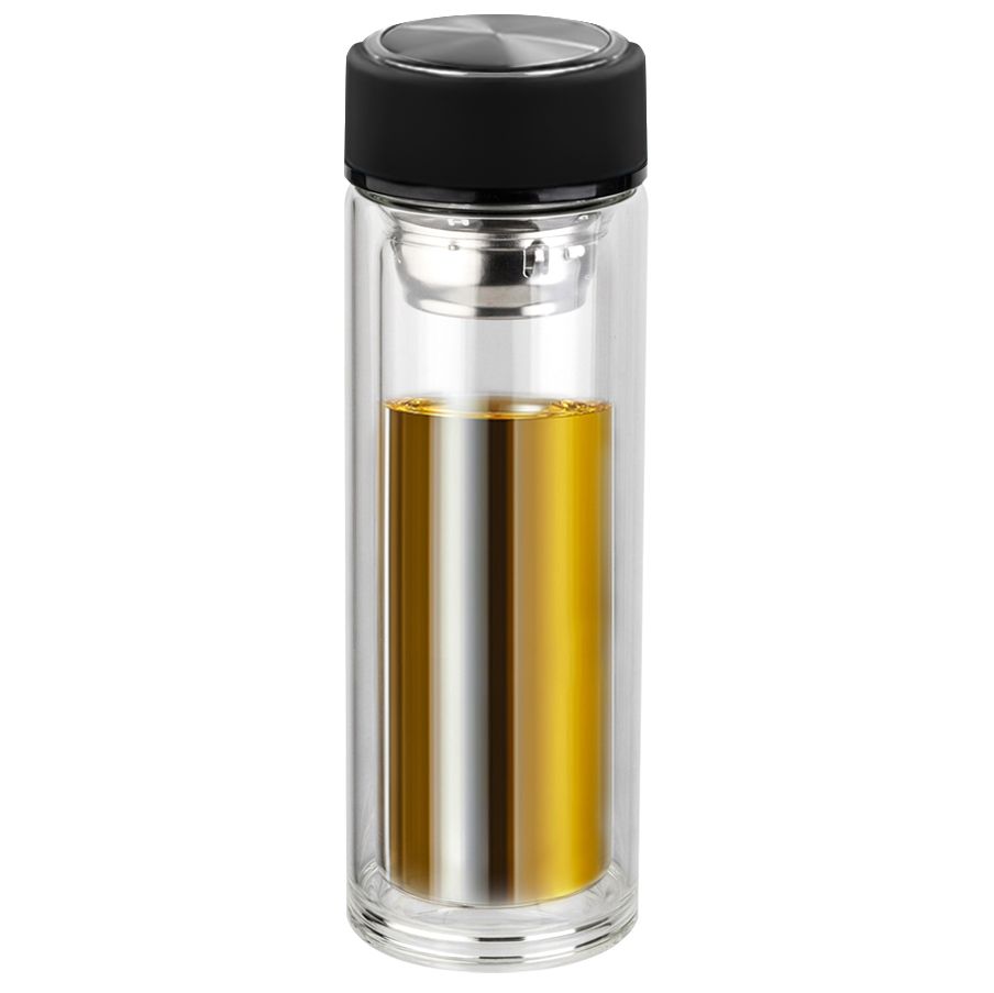 Термос стеклянный с инфьюзером Steelite, чёрный