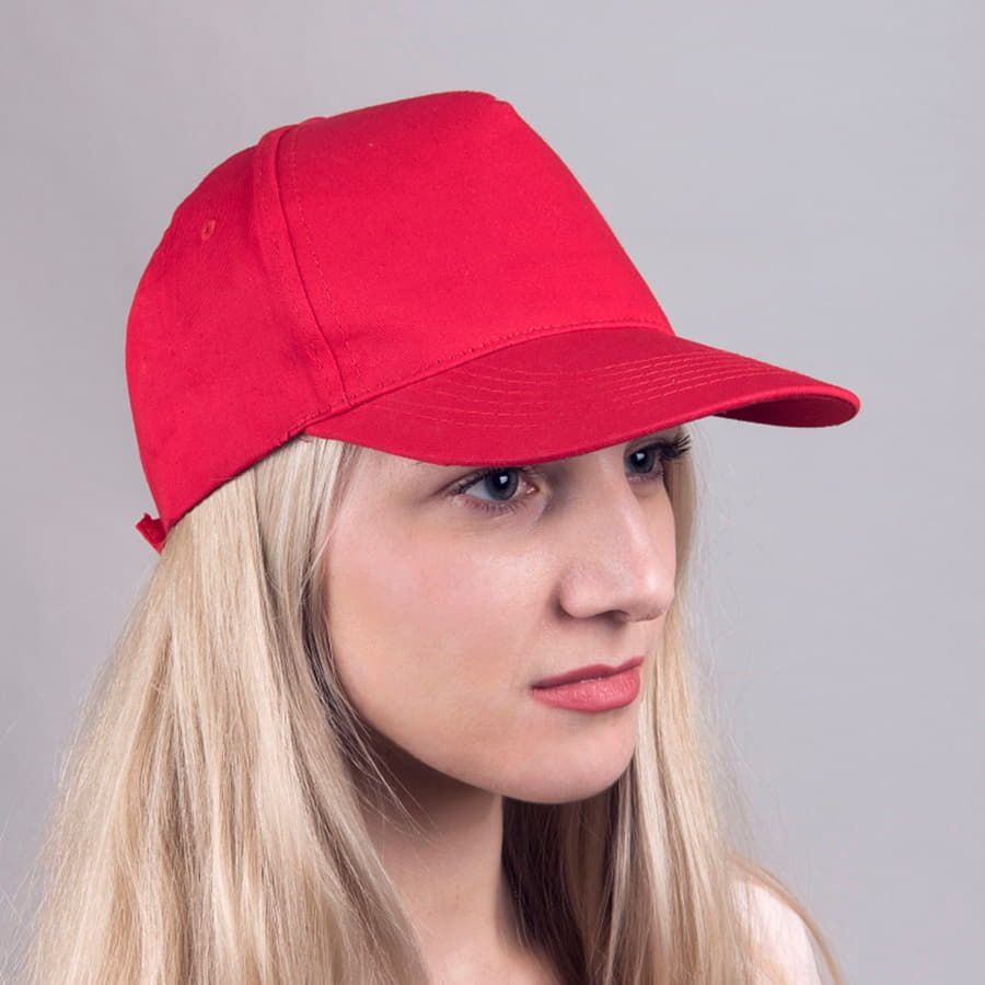 Бейсболка "Light", 5 клиньев,  застежка на липучке; желтый; 100% хлопок; плотность 150 г/м2