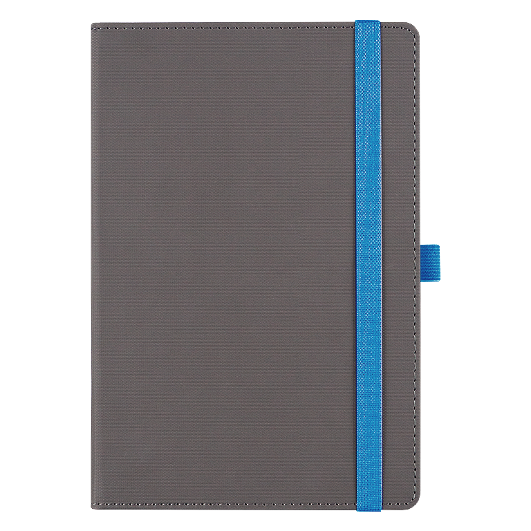 Ежедневник Alfa Note Pasu А5, серый/голубой,  недатированный, в твердой обложке