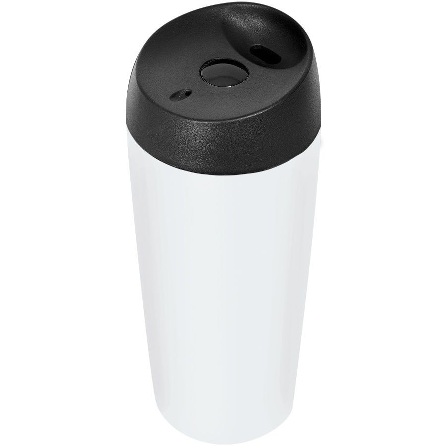 Термокружка дорожная  "Гран-при"; 450 мл;  белый матовый; металл; лазерная гравировка