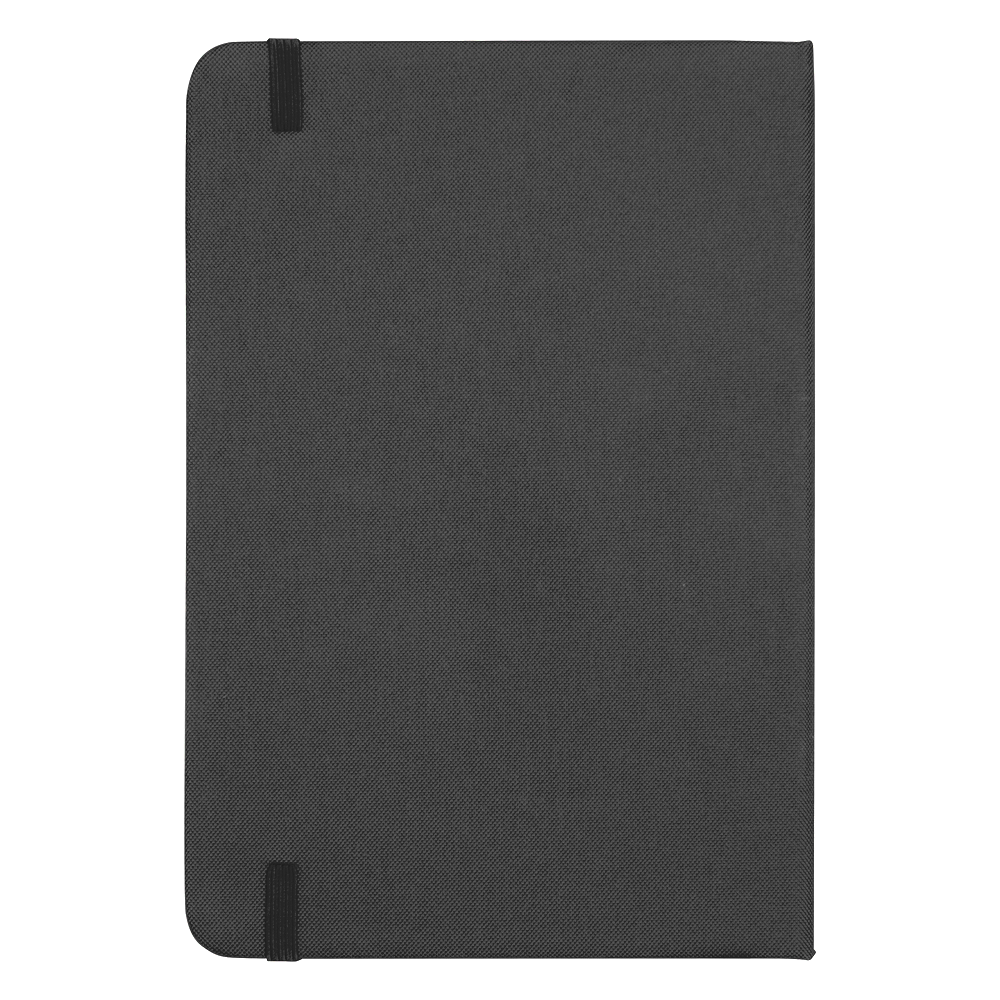 Блокнот А5 Hobard, в твердой обложке c резинкой в линейку, черный