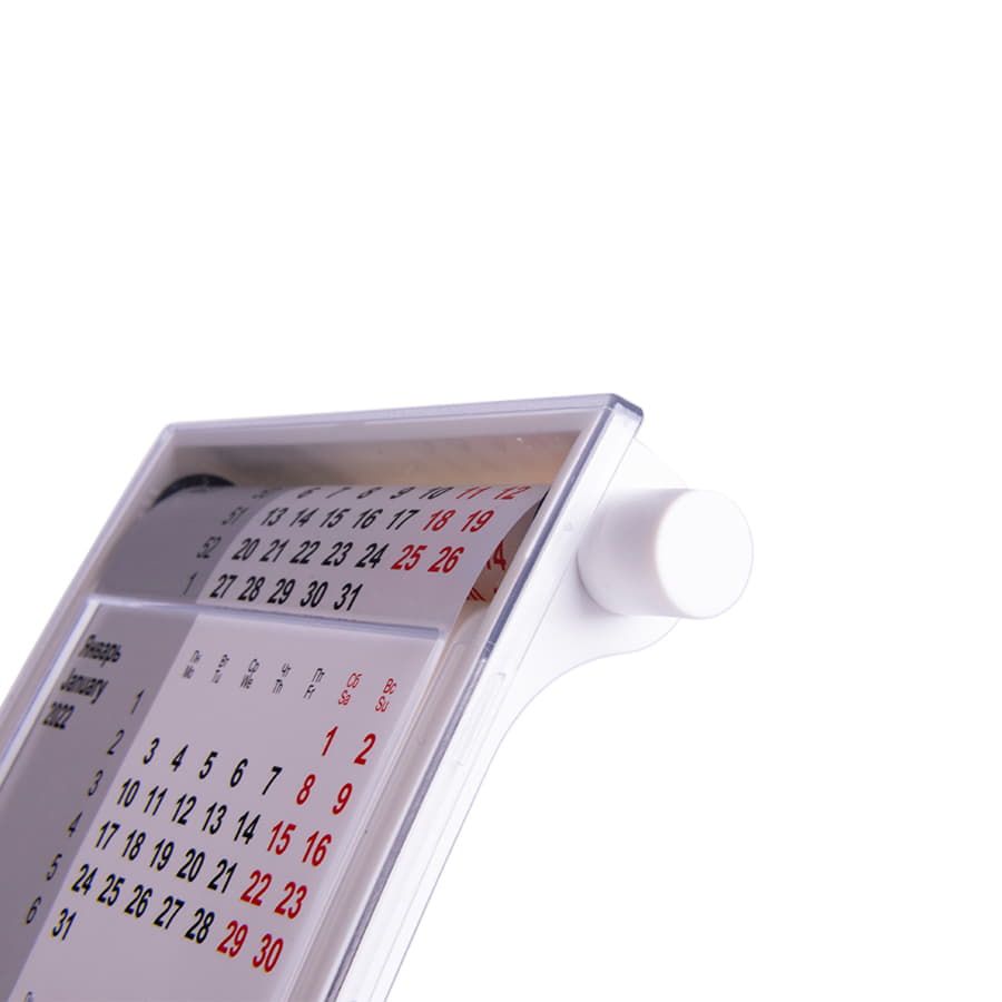 Календарь настольный на 2 года; размер 18,5*11 см, цвет- белый, пластик