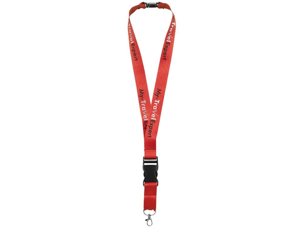 Ланъярд "Berra" со съемным креплением, красный