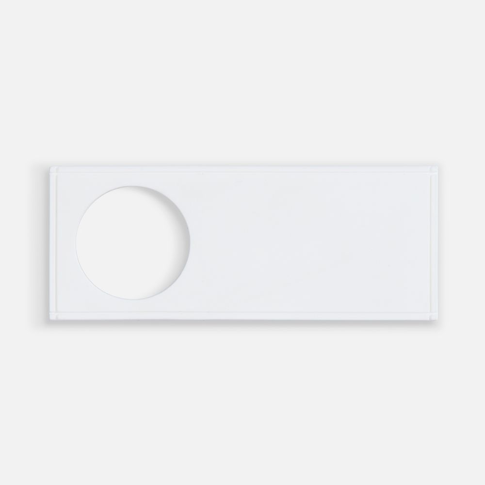 Лейбл из ПВХ с вырезом «Круг», белый