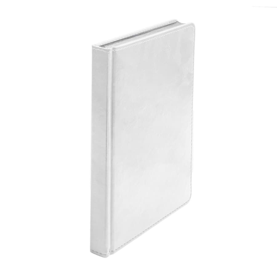 Ежедневник недатированный Joy, А5,  белый, белый блок, серебряный обрез