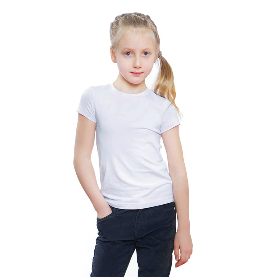 Футболка детская  "Ритейл"белый_12, 92% хлопок 8% лайкра, 160 г/м2
