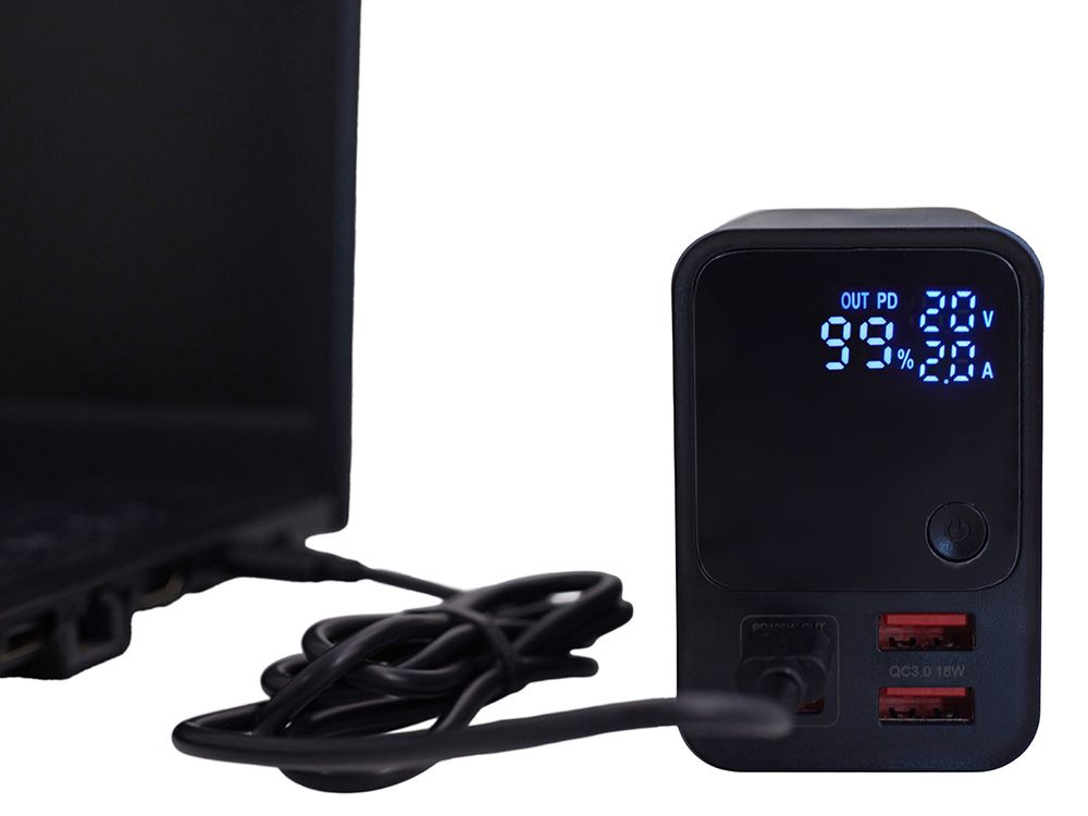 Внешний аккумулятор для ноутбуков «EpIQ», 100 Вт, 30000 mAh, темно-серый