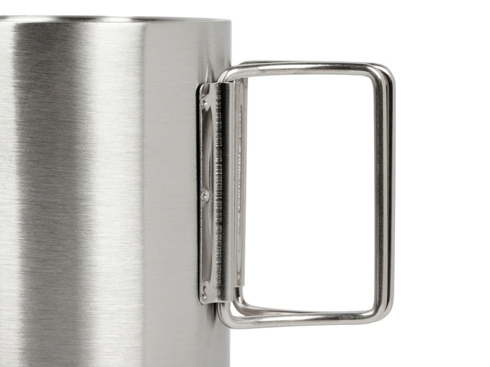 Стальная кружка с двойными стенками и складными ручками "Kamchatka"