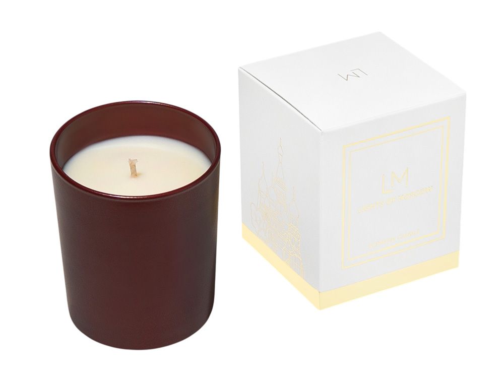Ароматическая свеча в бордовом стакане Sunset, коллекция Exclusive, 250 мл