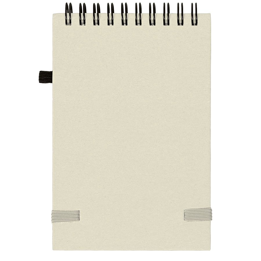 Блокнот на спирали MEMO PAD, размер 95х145 мм, бежевый, блок в клетку