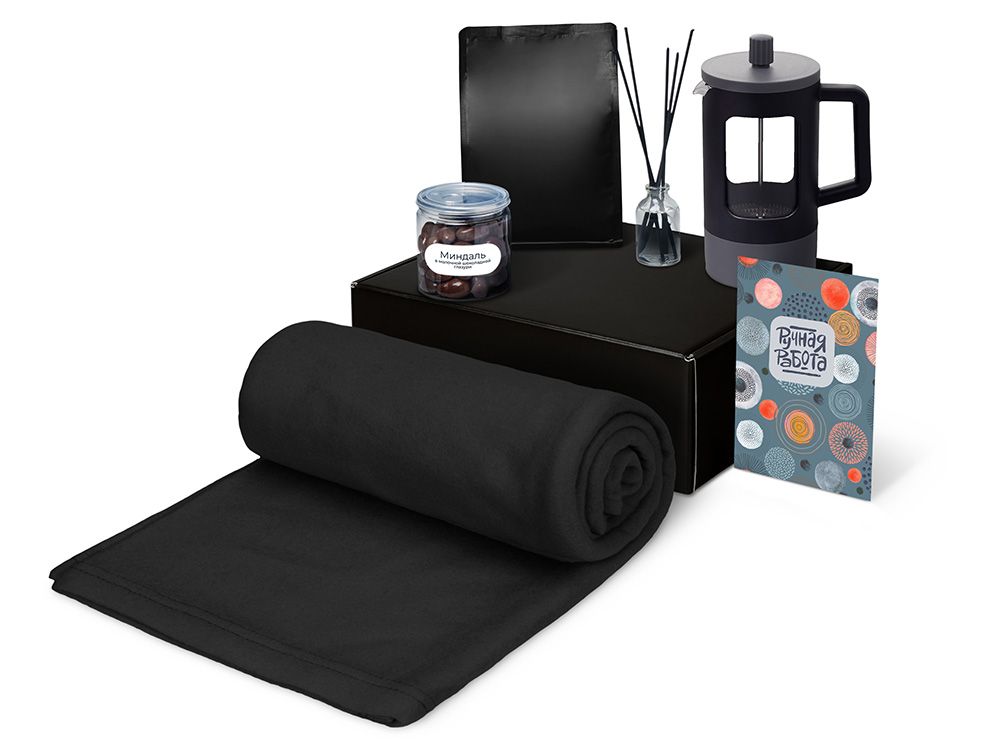 Подарочный набор «Re:y. Vive» с пледом, френч-прессом и кофе