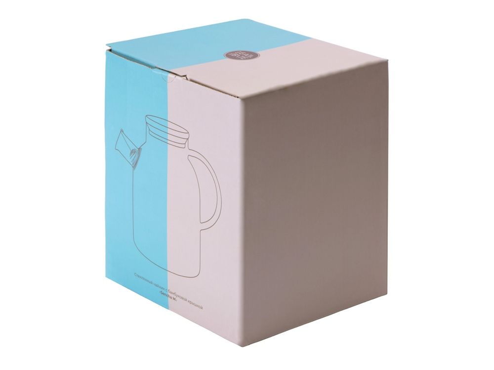 Стеклянный чайник с бамбуковой крышкой "Sencha M"