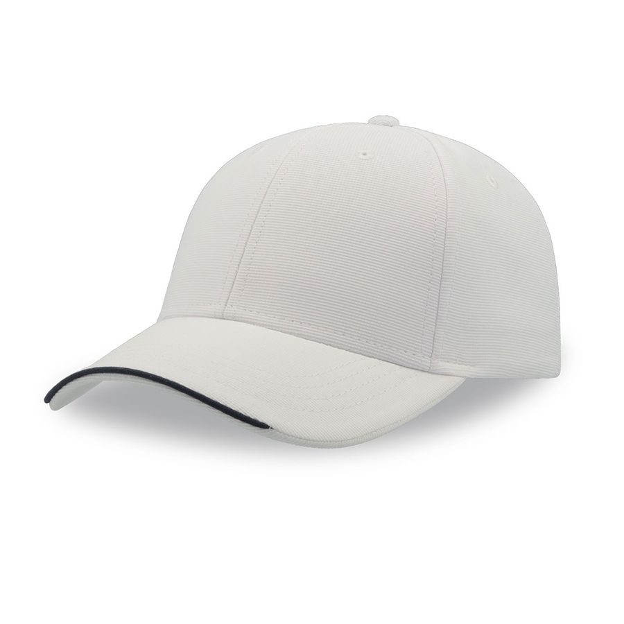 Бейсболка "ESTORIL-S", 6 клиньев, застежка на липучке; белый; 100% полиэстер,  170 г/м2