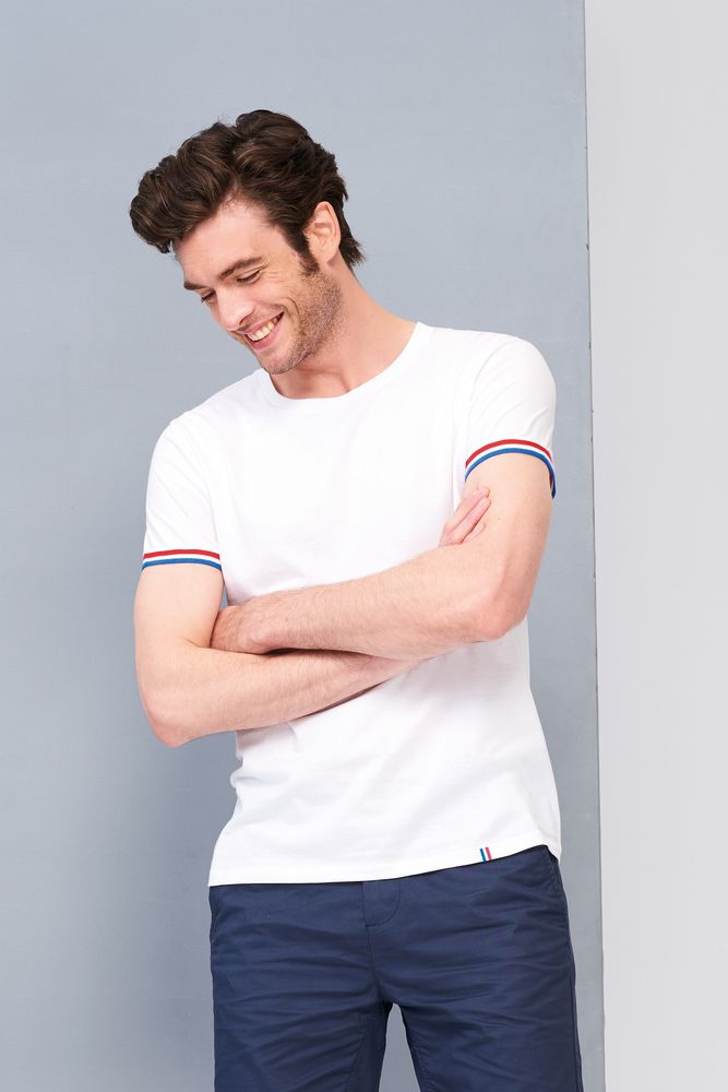 Футболка мужская Rainbow Men, темно-синяя с ярко-синим, размер S