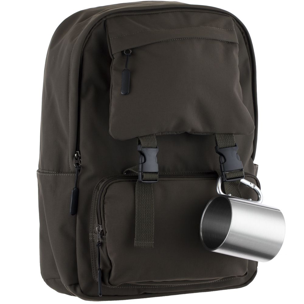 Кружка Trek, с серебристой ручкой-карабином Кружка Trek, с серебристой ручкой-карабином