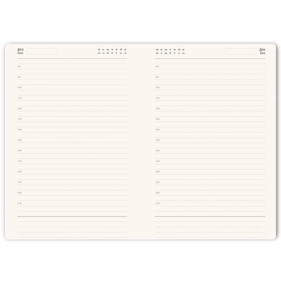 Ежедневник недатированный HAMILTON, A5, белый, кремовый блок