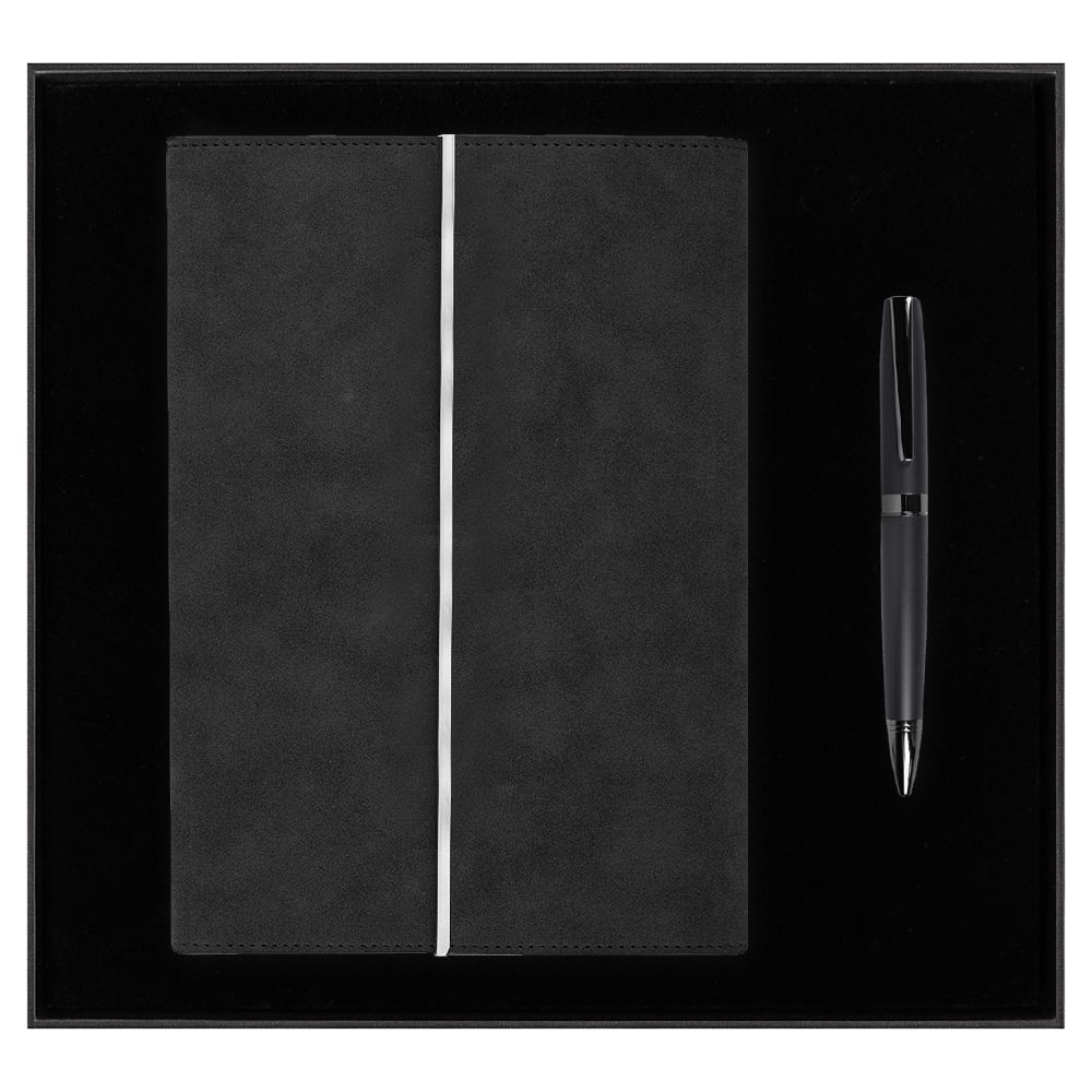 Набор подарочный Solution Prestige Duo (Ежедневник в суперобложке Country Galaxy Nuba A5+, Ручка шариковая матовая Prime)