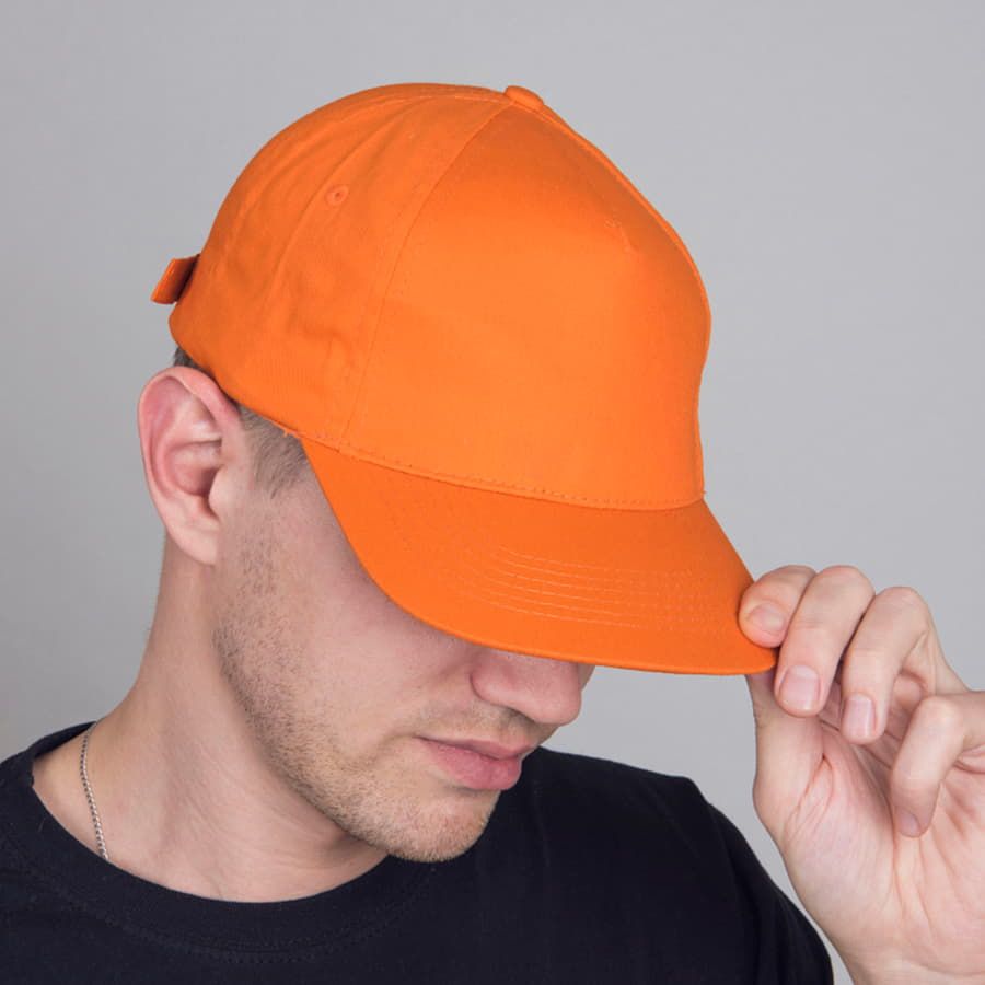 Бейсболка "Standard", 5 клиньев, металлическая застежка; желтый; 100% хлопок; плотность 180 г/м2