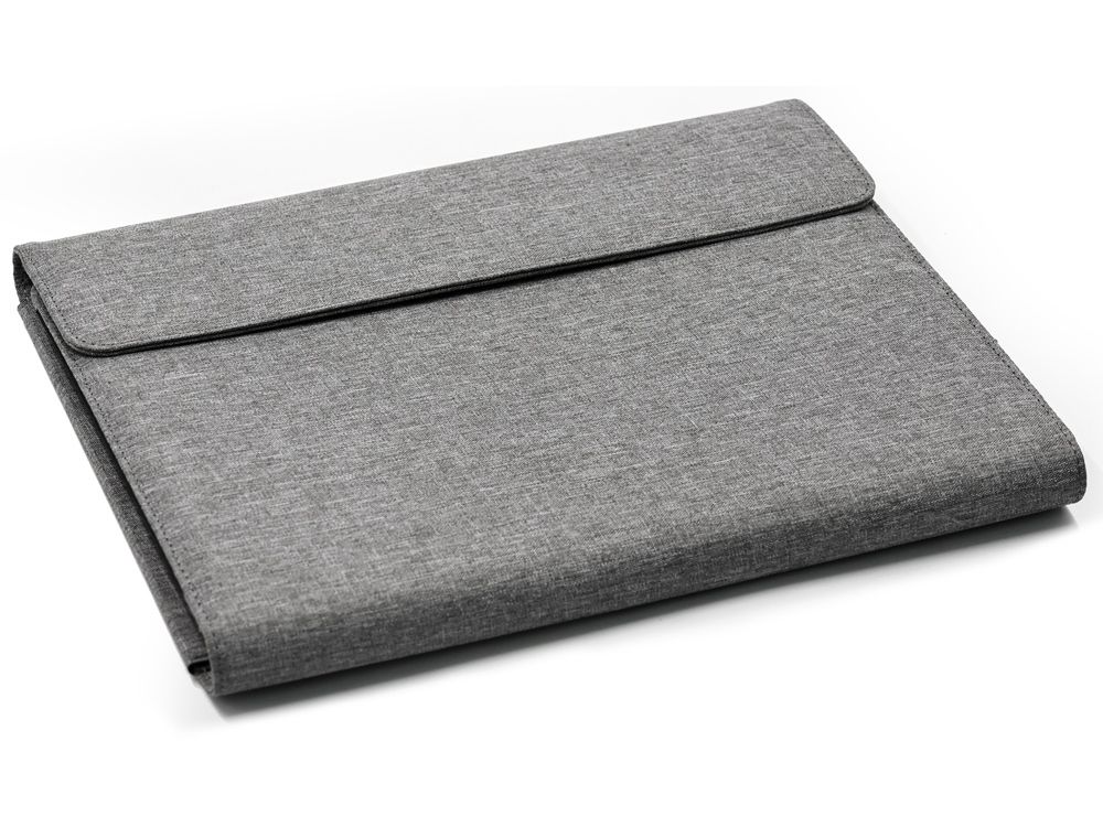 Портфолио А4 из RPET с отделением для ноутбука "NotyFolio Eco", 20 л FSC бумаги, серый