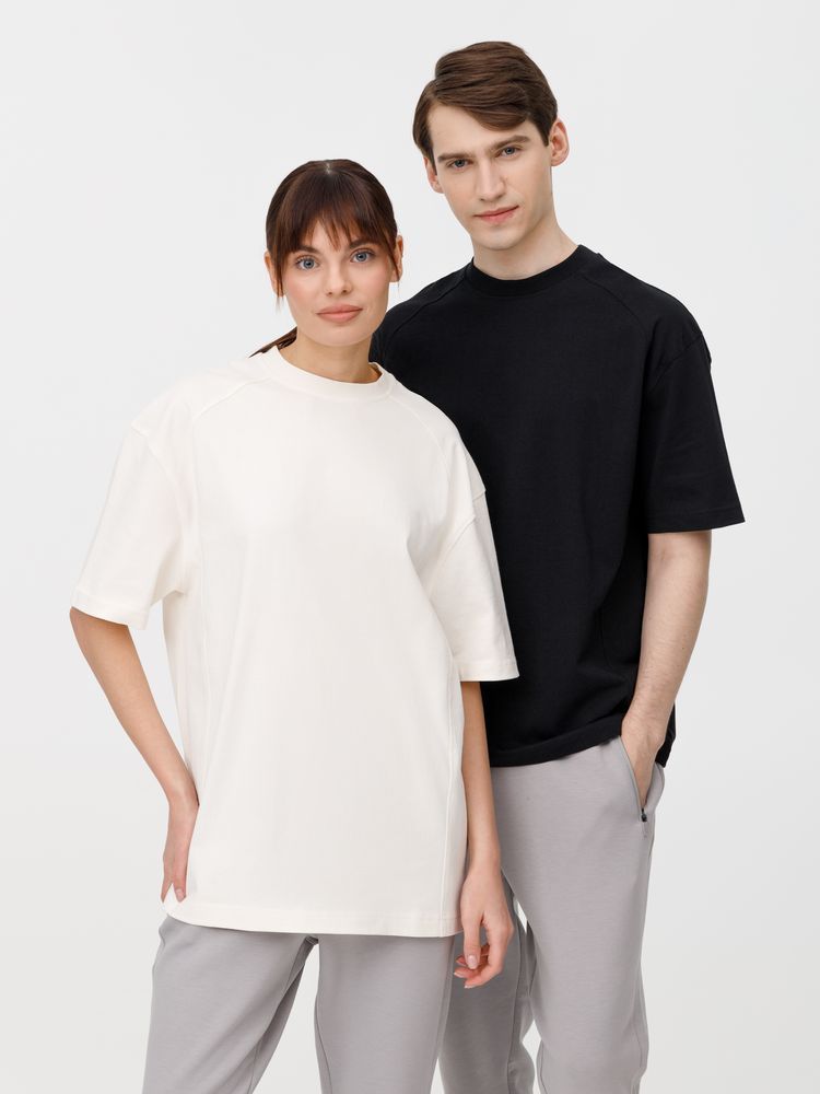 Футболка оверсайз унисекс Sideline, молочно-белая, размер XS/S