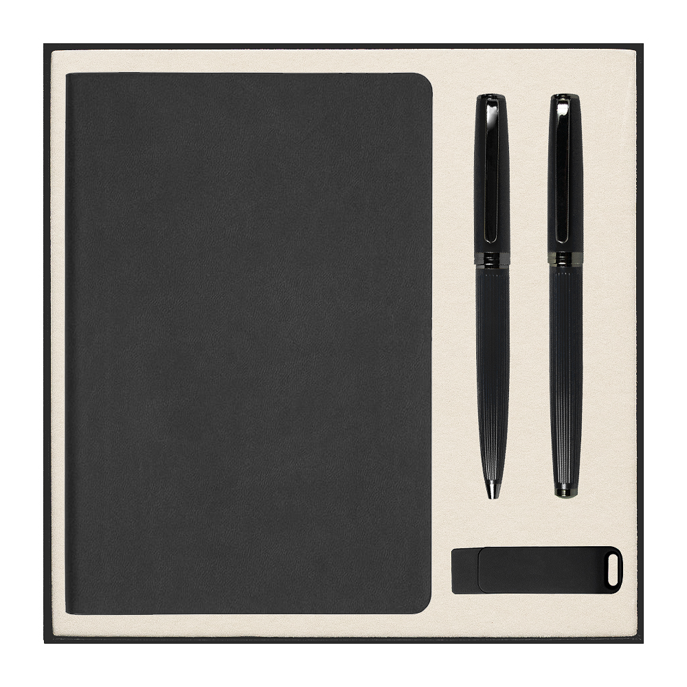 Набор подарочный Solution Prestige Quardo ( ежедневник, флешка, шариковая ручка, ручка роллер)