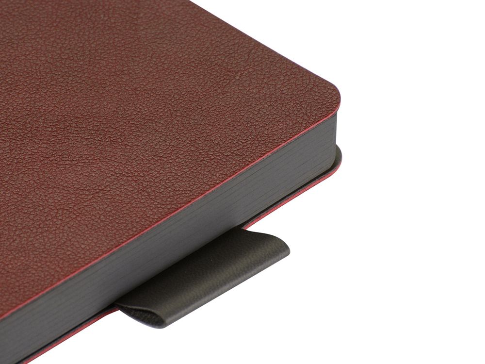 Ежедневник А5 датированный "Boston" 2026, бордовый с серым обрезом