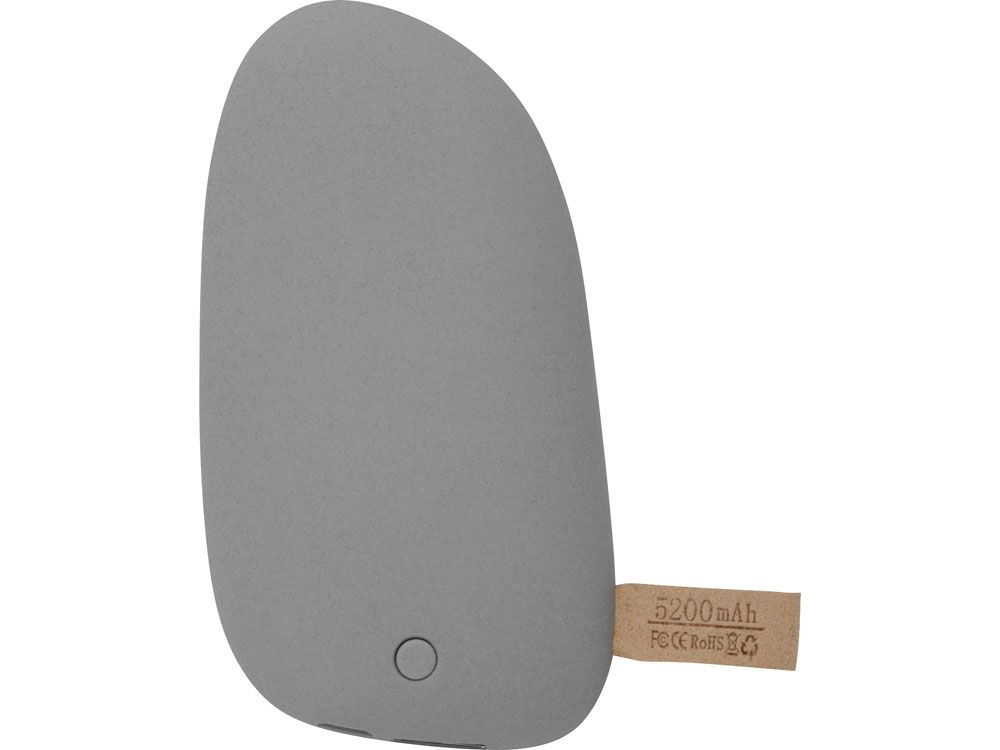 Внешний аккумулятор в форме камня «Stone», 5200 mAh, серый