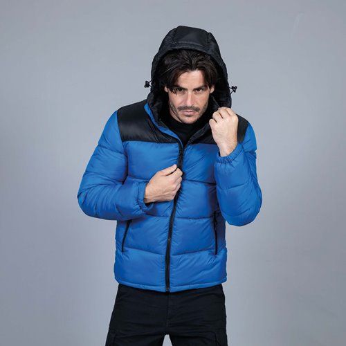 Куртка мужская "SIBERIA", камуфляж серый, чёрный, S, 100% нейлон 40г/м2, наполнитель: 100% полиэстер, 530 г/м2