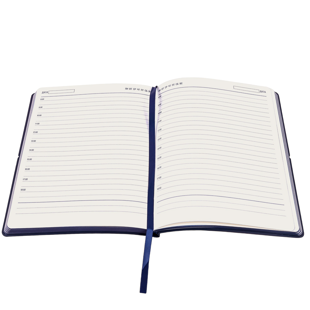 Ежедневник A5 недатированный Massimo в мягком переплёте, темно-синий