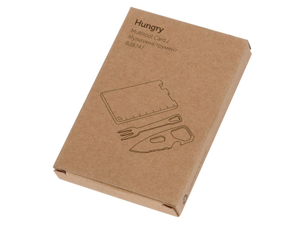 Мультиинструмент с ножом и вилкой "Hungry", черный