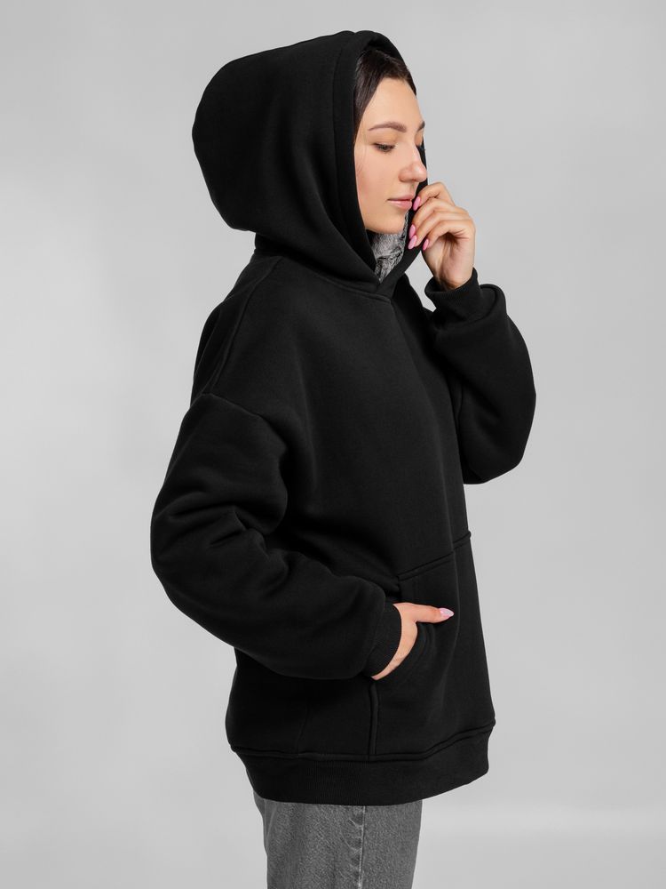 Худи Furry Oversize, черное, размер M/L