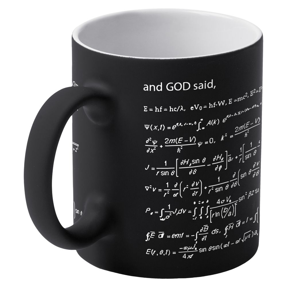 Кружка «Да будет свет» c покрытием софт-тач, черная Кружка «Да будет свет» c покрытием софт-тач, черная