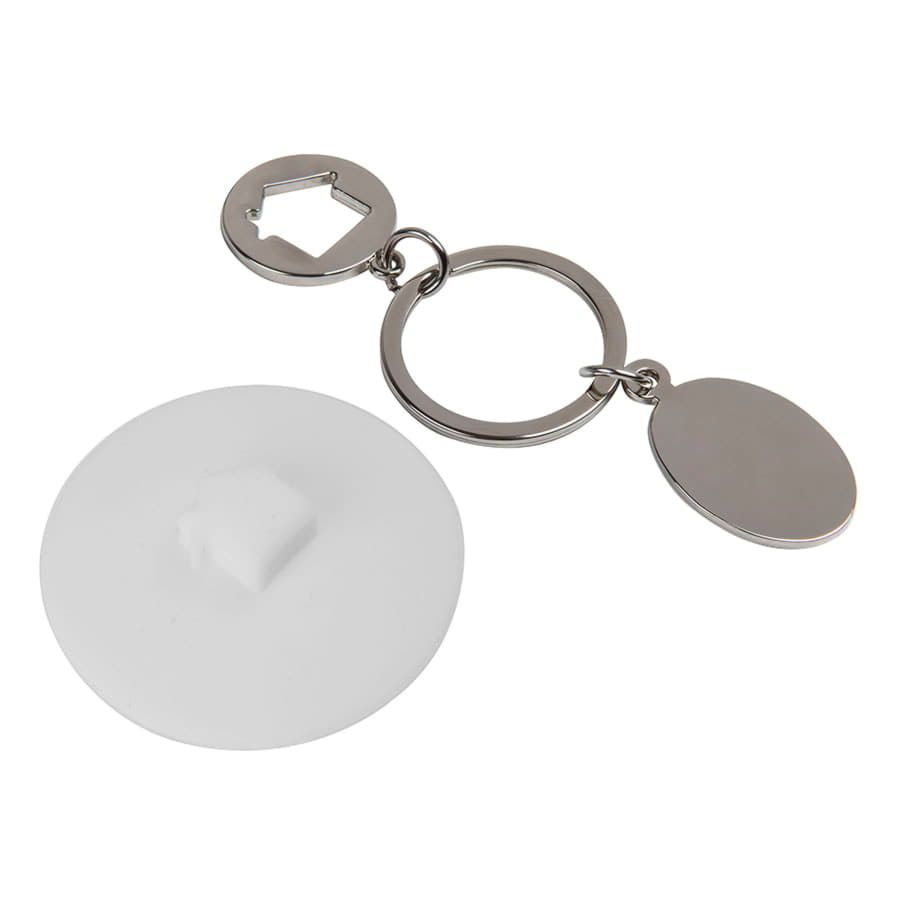 Брелок HALMAN, 11,5х5 см, белый , металл, силикон 