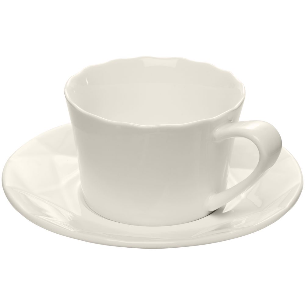 Чайная пара Diamante Bianco, белая Чайная пара Diamante Bianco, белая