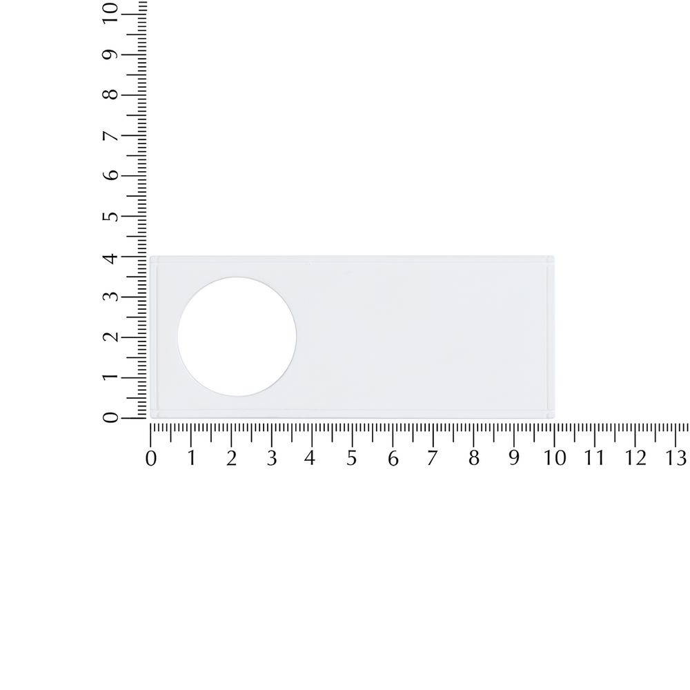Лейбл из ПВХ с вырезом «Круг», белый