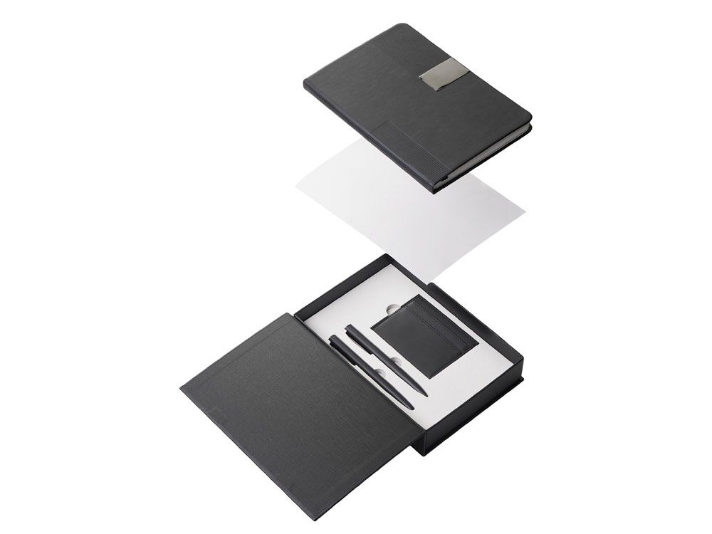 Подарочный набор «Goethe» с блокнотом А5, 2-мя ручками и картхолдером