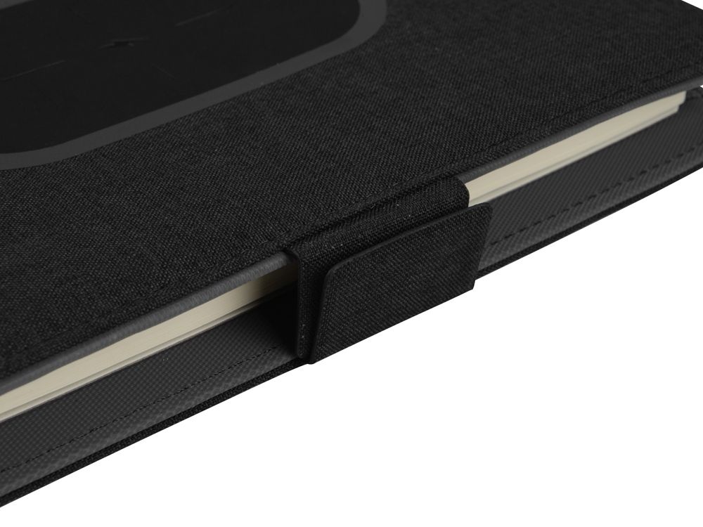 Органайзер с беспроводной зарядкой 5000 mAh "Powernote", темно-серый