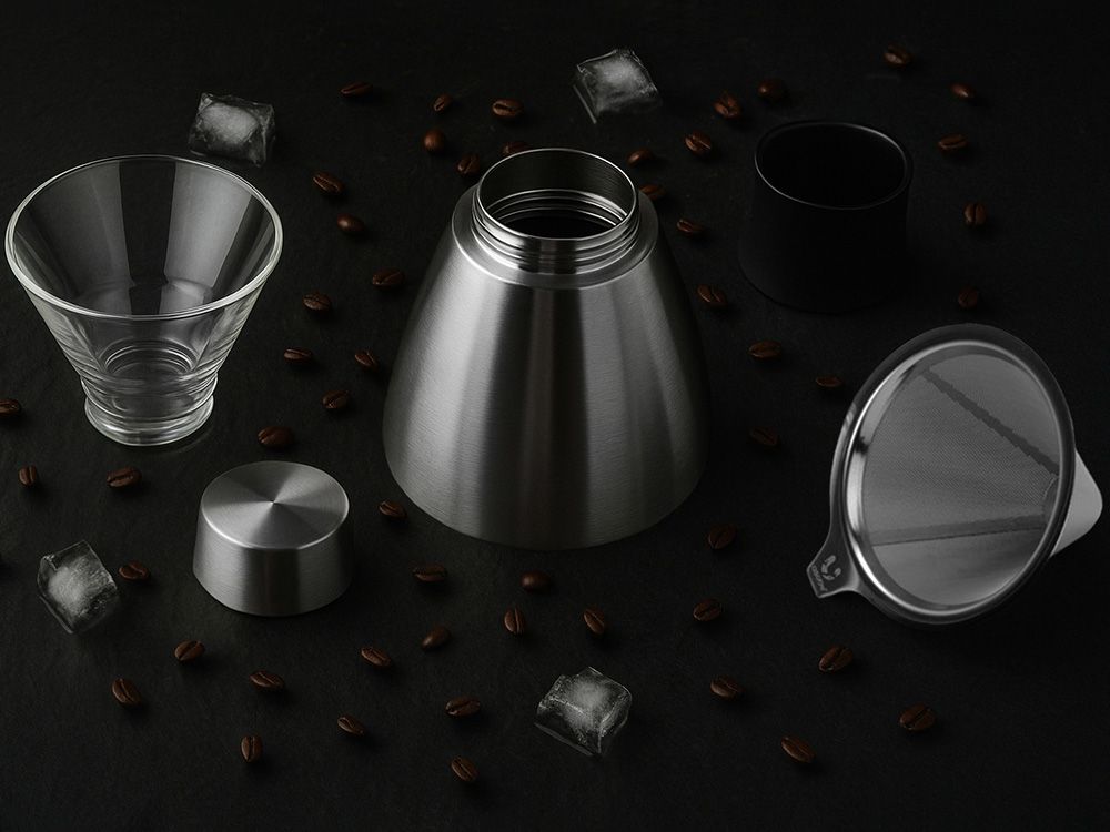 Кофеварка POUR OVER, 1000 мл, серебристый/черный