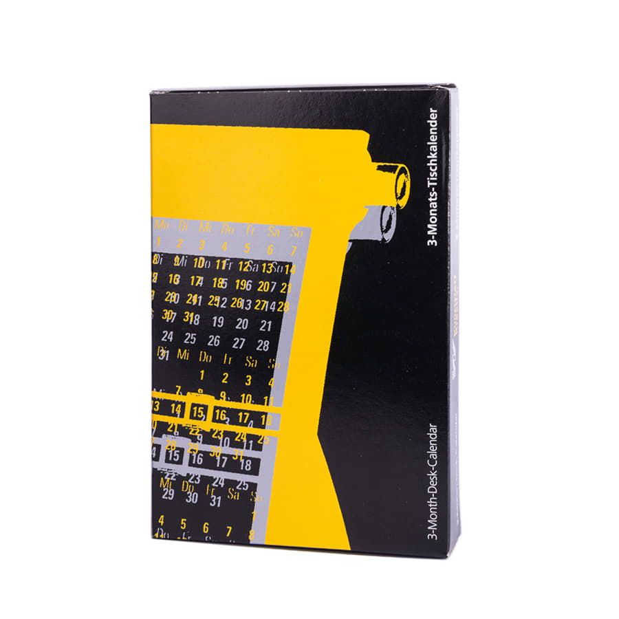 Календарь настольный на 2 года; черный с зеленым; 18х11 см; пластик; тампопечать, шелкография