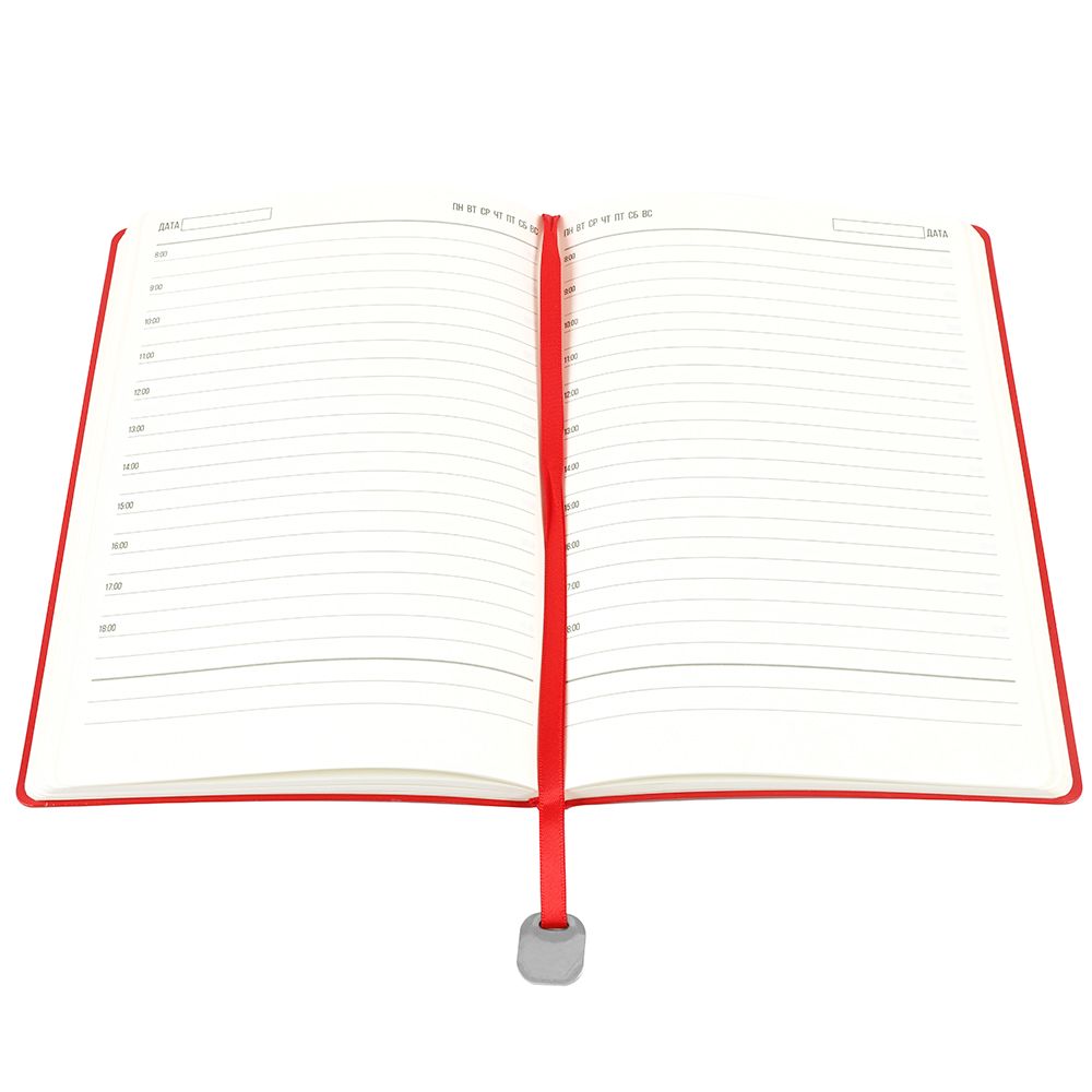 Ежедневник A5 недатированный Farfalla в мягком переплёте, красный 