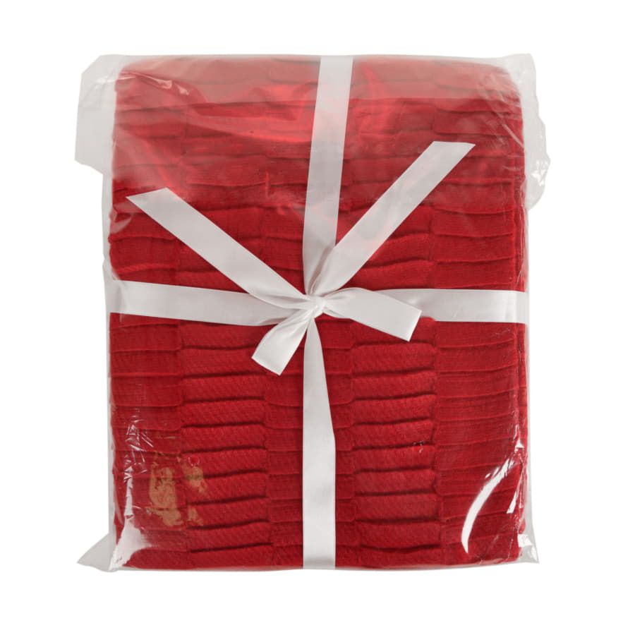 Плед "Wave"; красный; акрил 100%; 180гр/м2; 130*150 см